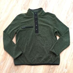 Dri-Duck Green🌲 Quarter-Button Pullover Women's M